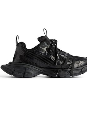 Balenciaga/巴黎世家24新款 男士黑色网布聚氨酯做旧运动鞋