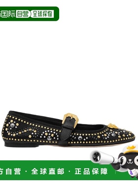 香港直邮Versace La Medusa芭蕾舞鞋 10217101A16222范思哲铆钉