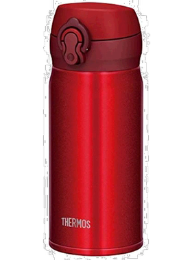 【日本直邮】Thermos 水瓶真空保温移动杯 350ml 金属红 JNL-354