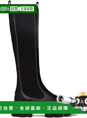 1h可退 香港直邮潮奢 GANNI 甘尼 女士 黑色 Cleated 高筒靴 S192