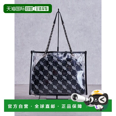 日本直邮GYDA 女士 闪银GG印花透明托特包 0726419330单肩包