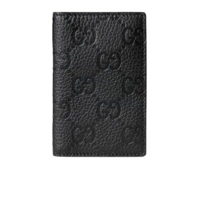 GUCCI 男士卡包 835011AAE1T1000 AW2025 黑色 Imprint卡片夹