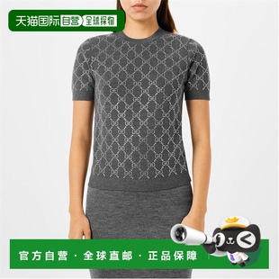 女士 1h可退 古驰 香港直邮潮奢 交织图案水手领套头上衣 Gucci