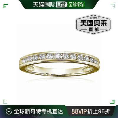 vir jewels1/4 cttw 经典钻石结婚戒指 14K 金槽镶圆形 - 黄色 【