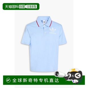 印花棉混纺凸纹布Polo衫 1h可退 男士 香港直邮Adidas Originals