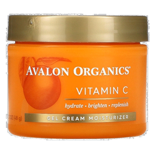 香港直邮avalon organics维生素C凝胶霜保湿剂48g姜黄滋润焕正品