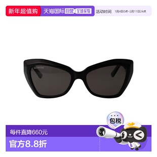 香港直邮BALENCIAGA 女士眼镜 BB0271S001 SS2025 黑色 Sunglasse