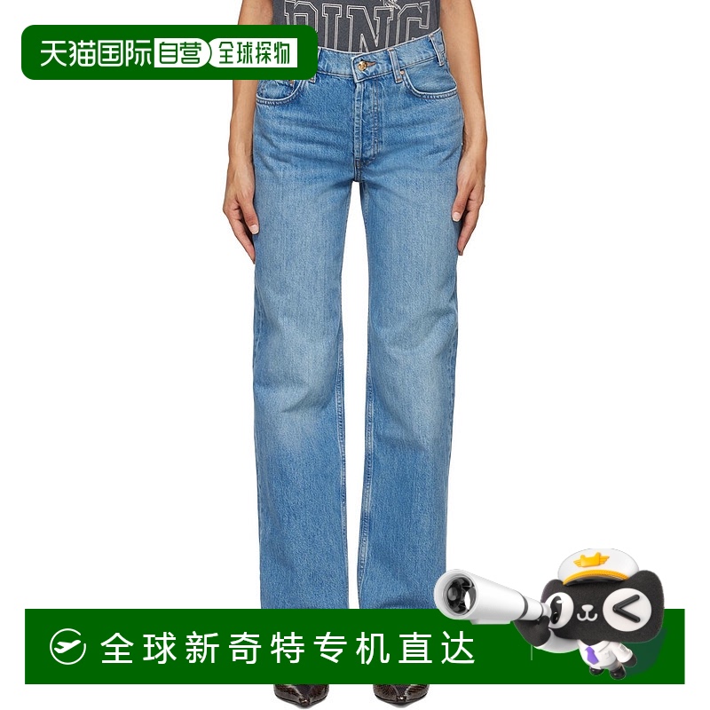 1小时内可退 香港直邮潮奢 ANINE BING 女士 蓝色 Gavin Long 牛