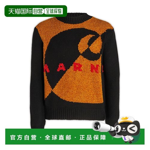 1h可退 香港直邮Marni 玛尼 女士 混合徽标嵌花毛衣 GCMD0375Q0UF