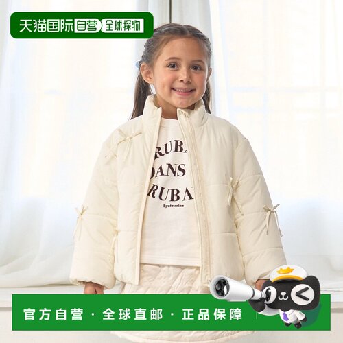 日本直邮KP品牌官方发货女童中棉蓬松夹克外套袖口胸前蝴蝶结装饰