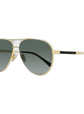 Jimmy Choo 女士飞行员太阳镜 Jimena 2M29O 金色/黑色 60 毫米 -