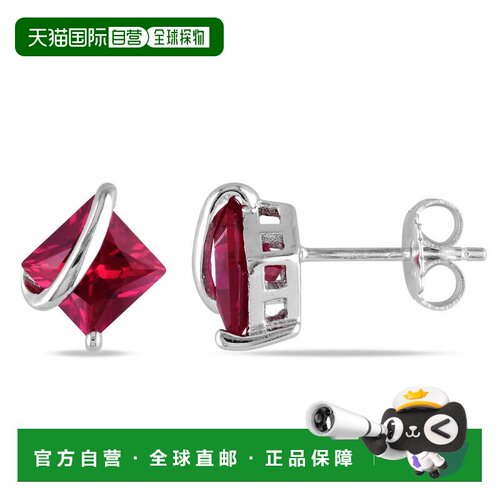 自营mimi & maxmimi & max925 纯银 Created 红宝石耳钉 红色