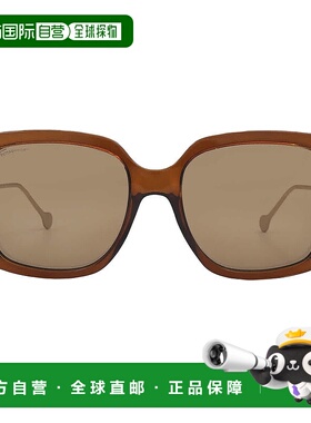 自营Salvatore Ferragamo Brown Square Ladies Sunglasses SF913