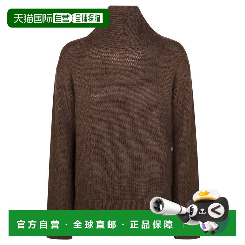 自营ganniChunky牦牛混合露背套头衫-黑色 美国奥莱直发针织衫