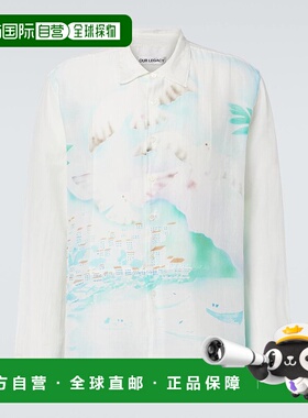 1h可退 香港直邮潮奢 Our Legacy 男士 Adorn 印花棉质真丝衬衫