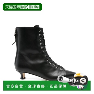 1h可退 香港直邮aeyde 女士 TRIXI 小牛皮黑色靴子 A12ABESMSS75S