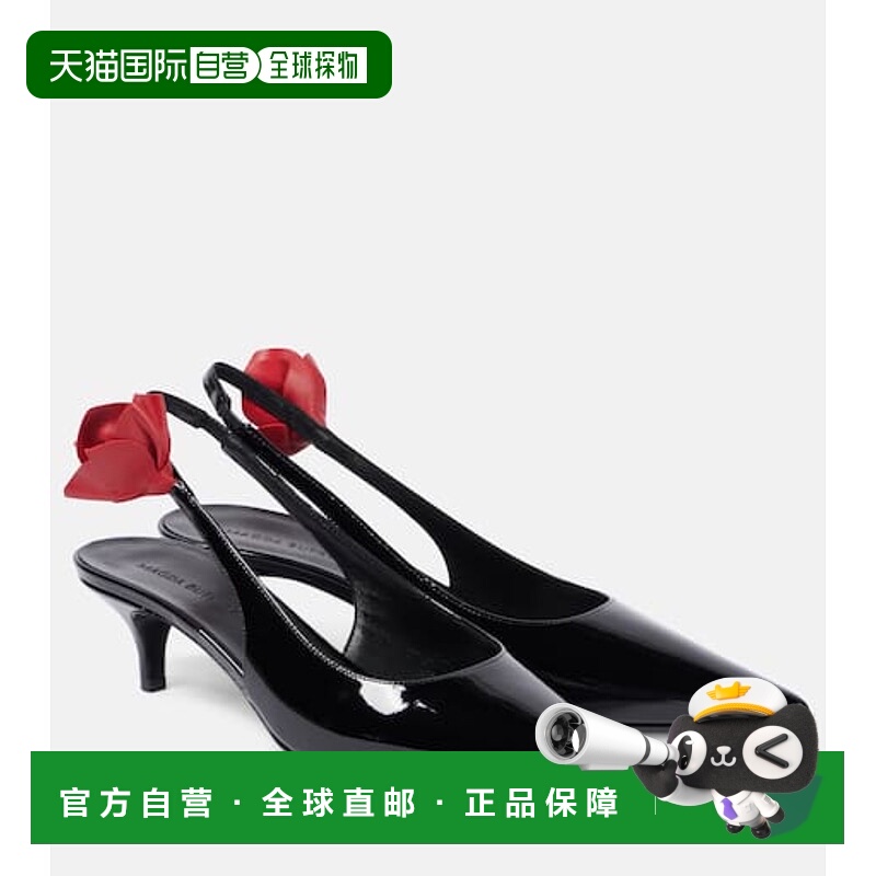香港直邮magda butrym 女士 花朵装饰皮质露跟浅口鞋高跟女鞋单鞋