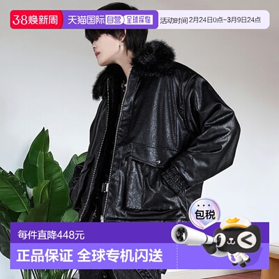 1h可退 日本直邮ADRER 男女同款 B-3双面穿仿皮毛领夹克 可拆卸毛