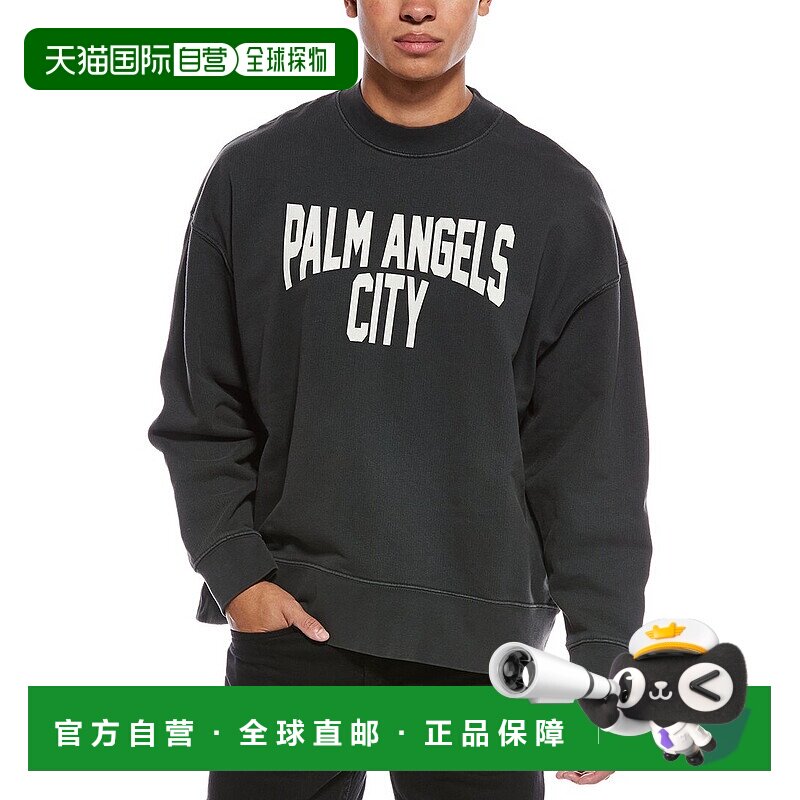 自营Palm Angels Pa City Washed Crewneck Sweatshirt - white