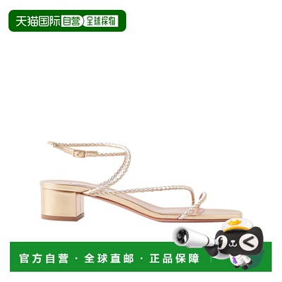香港直邮AQUAZZURA 女士凉鞋 LLCMIDS0NPLSGSSOFTGOLDSILVER单鞋