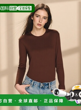 1h可退 香港直邮Lemaire 女士 棕色长袖 T恤 TO1441LJ1016