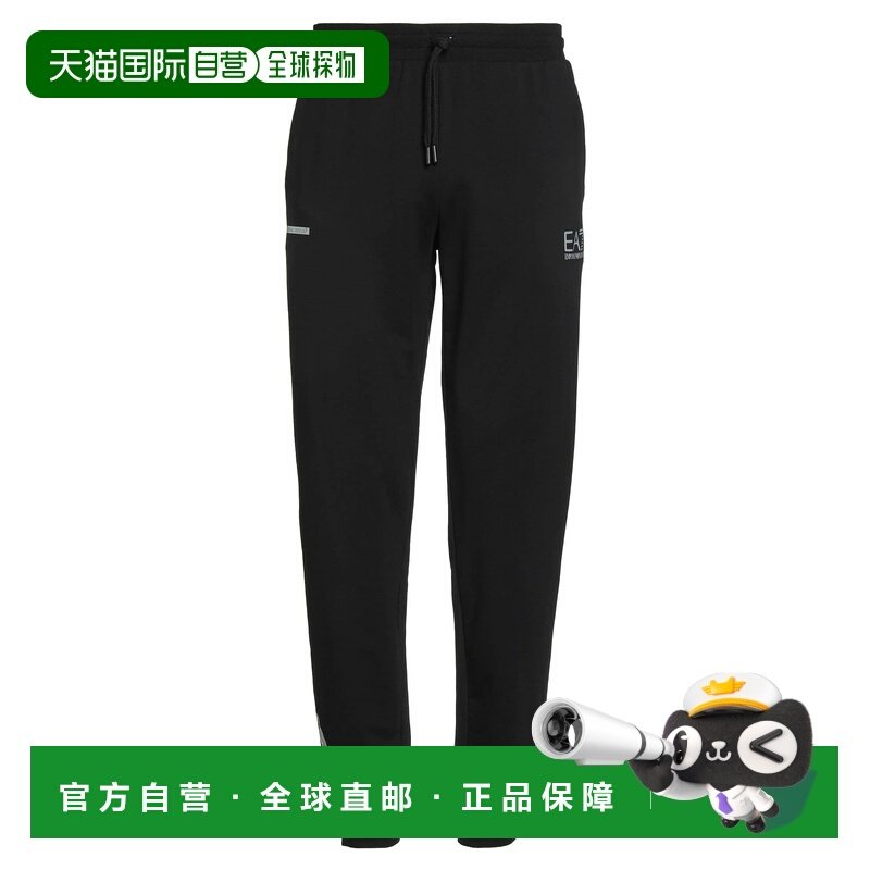香港直邮潮奢 Ea7 男士 运动裤子 black黑色 舒适时尚