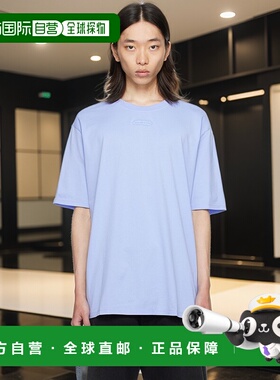 1h可退 香港直邮潮奢 Lanvin 朗雯 男士 蓝色贴饰 T 恤 RMTS0042J