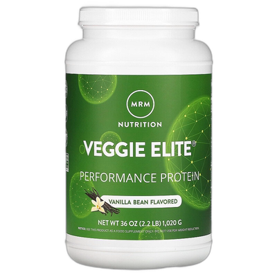 香港直邮MRM Nutrition,Veggie Elite，优质蛋白，香草豆，2.2 磅