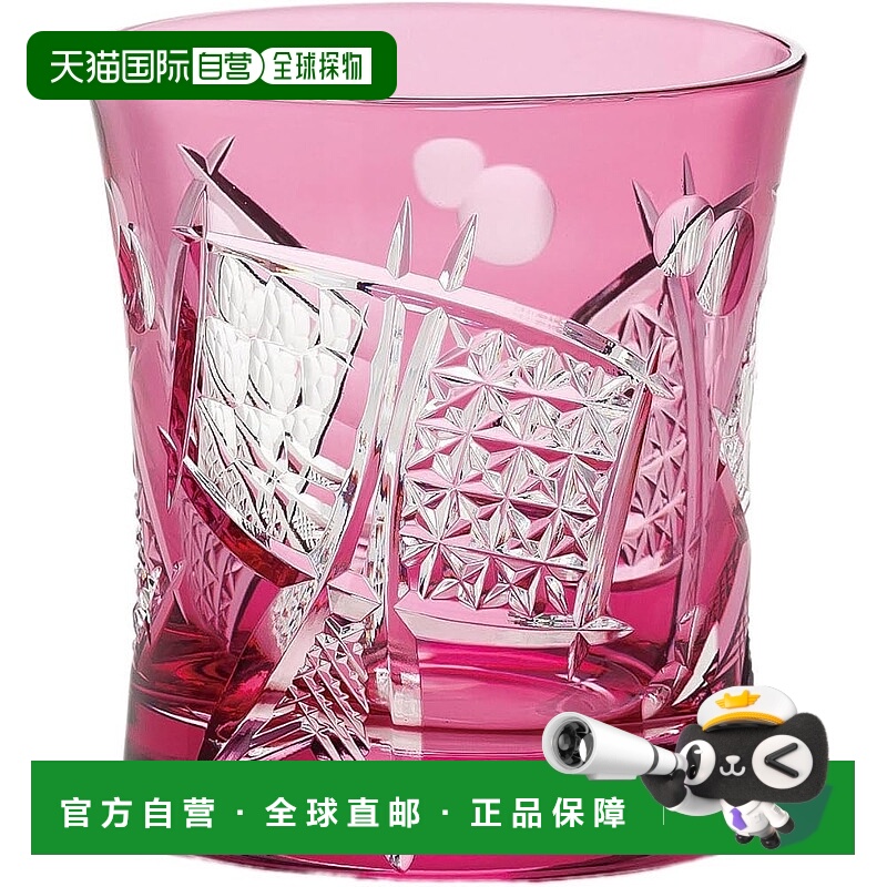 【日本直邮】东洋佐佐木硝子八千代雾子木槌纹玻璃杯 280ml 日本