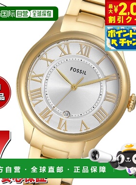 日本直邮FOSSIL 女士 GILMORE 三针日期金色不锈钢手表 ES5395