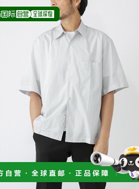 日本直邮Studio Nicholson PETE SNM 1033 白色/黑色男士短袖衬衫