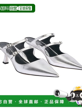 自营 Marion Parke Francine皮骡-银色 美国奥莱直发高跟单鞋女鞋