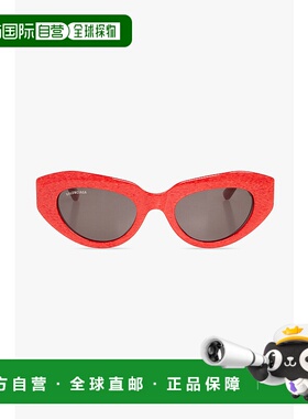 香港直邮BALENCIAGA 女士眼镜 703435T00386135 CO 红色巴黎世家