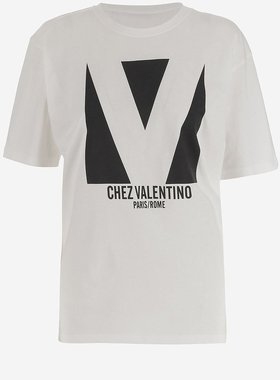 VALENTINO 女士T恤 6B3MG24H95WA03 SS2025 白色 Pattern T-Shirt
