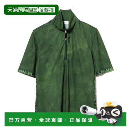 1h可退 日本直邮TOGA PULLA 女装 半拉链印花针织上衣 光泽感聚酯