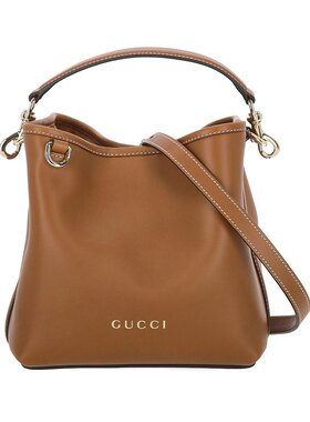 GUCCI 女士手提包 815118AAEC22718 CO 棕色 GG Emblem迷你水桶包