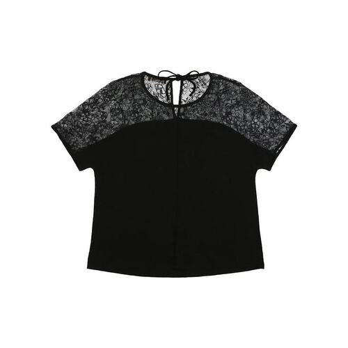 MAX MARA 女士衬衫 6941025106005 AW2021 黑色 圆领系带T恤