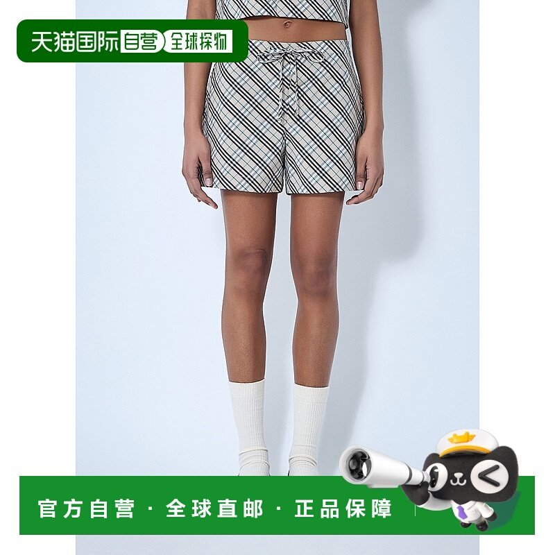 1h可退 香港直邮潮奢 Burberry 巴宝莉 女士 格纹抽绳短裤 810354,女装/女士精品,休闲裤,淘宝优惠券,粉丝福利购,淘宝优惠卷