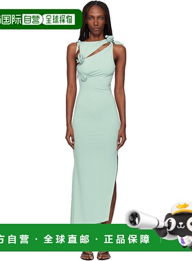 1h可退 香港直邮潮奢 Coperni 女士 绿色 Flower 连衣裙 COPR44F5