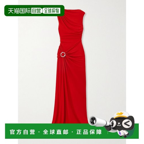 香港直邮Simkhai 女士 Blaine 精饰褶皱针织睡裙 4251073DCRIMSON