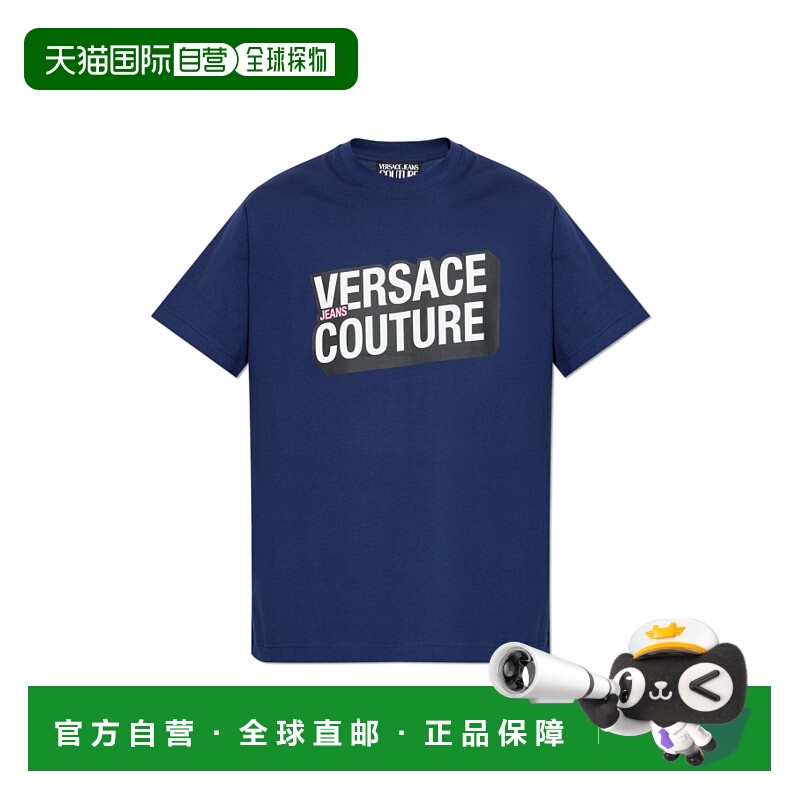 1h可退 香港直邮VERSACE JEANS 男士T恤 79GAHP02CJ01P204 AW2025