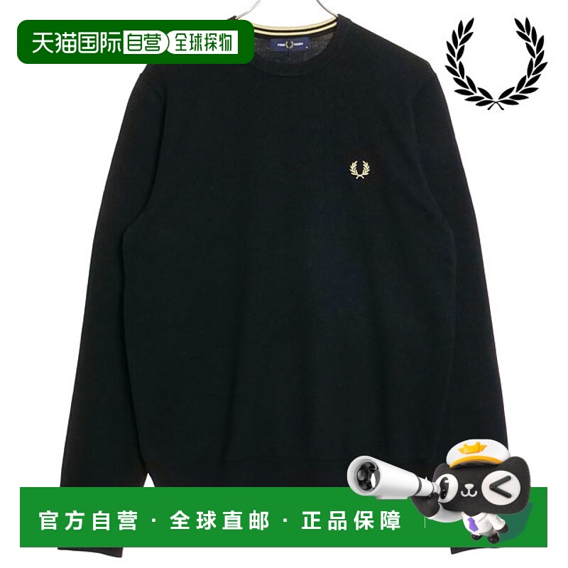 日本直邮FRED PERRY 男士毛衣 K9601-198 FW23 毛衣 针织毛衣 BLA