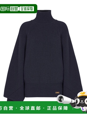 1h可退 香港直邮潮奢 Balmain 巴尔曼 女士 蓝色毛线衫 FF0KG025K