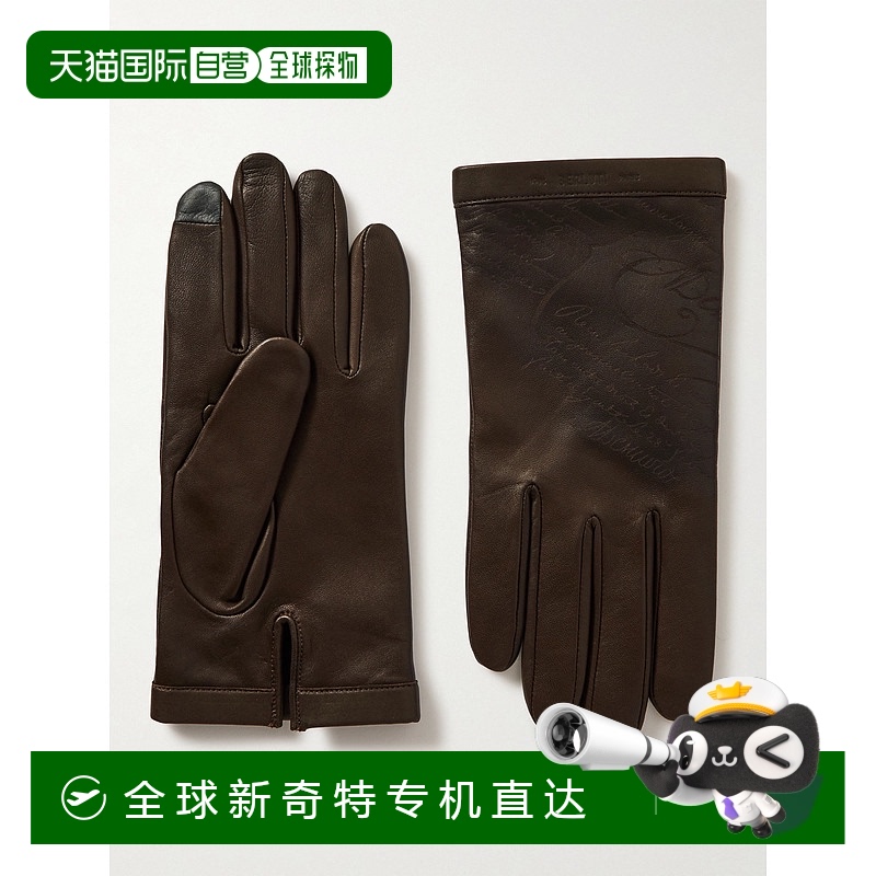 1h可退 香港直邮潮奢 Berluti 伯尔鲁帝 男士 Scritto 皮革手套 G