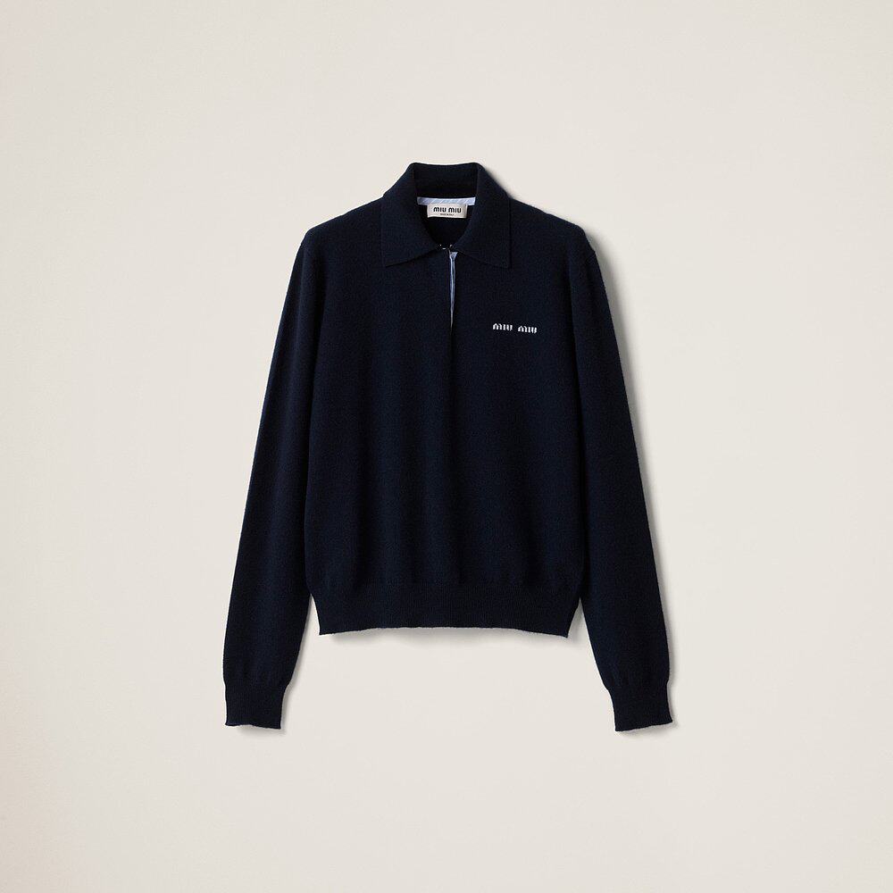 MIU MIU(缪缪)24新品 羊绒 Polo 衫