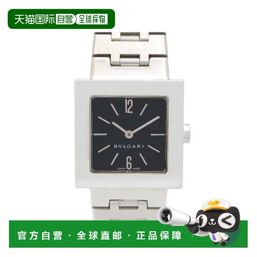 日本直邮中古Bvlgari宝格丽女A级95新watch手表不锈钢电池表黑色