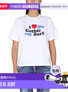 香港直邮Dsquared2 二次方 女士 徽标短袖T恤 S75GD0325S24387