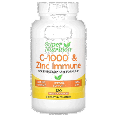 香港直邮Super Nutrition,SimplyOne，C-1000 和锌机体抵抗，120