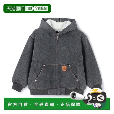 1h可退 日本直邮XLARGE KIDS 儿童宽松丹宁夹克 半拉链袖口罗纹 9
