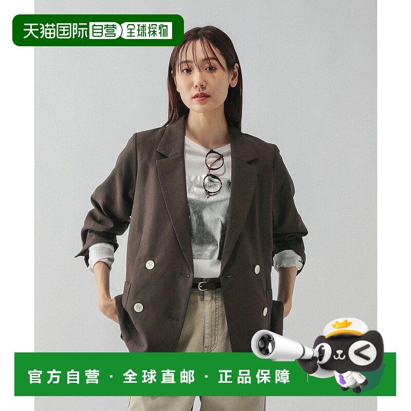 1h可退 日本直邮GLOBAL WORK 女装 半透双排扣西装外套 580889